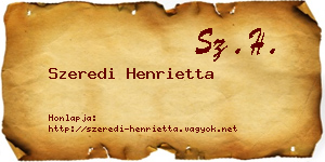 Szeredi Henrietta névjegykártya